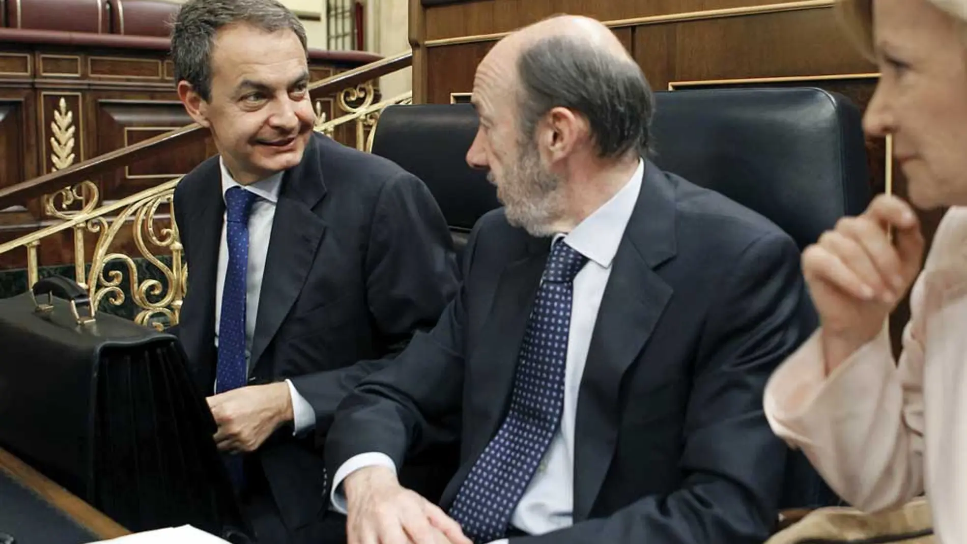Zapatero y Rubalcaba en el Congreso 