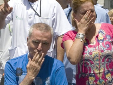 El diestro Ortega Cano a su salida del hospital 