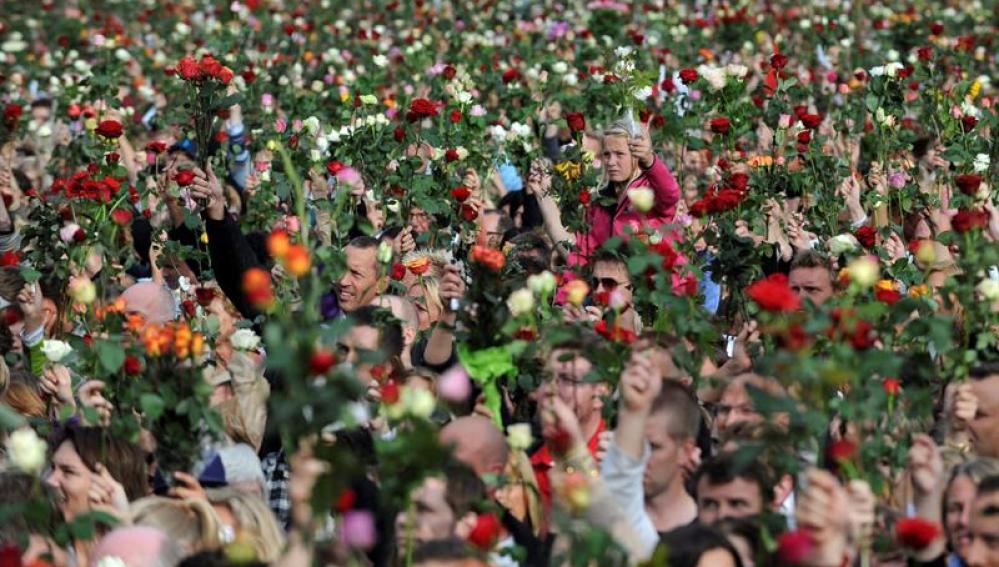 Marcha de las flores en Oslo