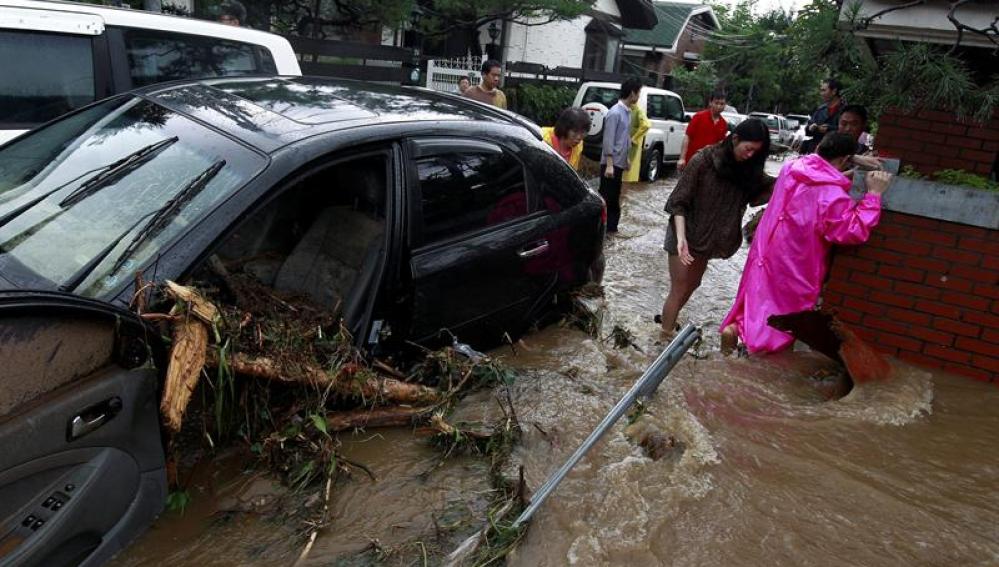 Inundaciones en Corea