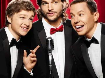 Cartel promocional de Dos Hombres y Medio Cartel promocional de Dos Hombres y Medio