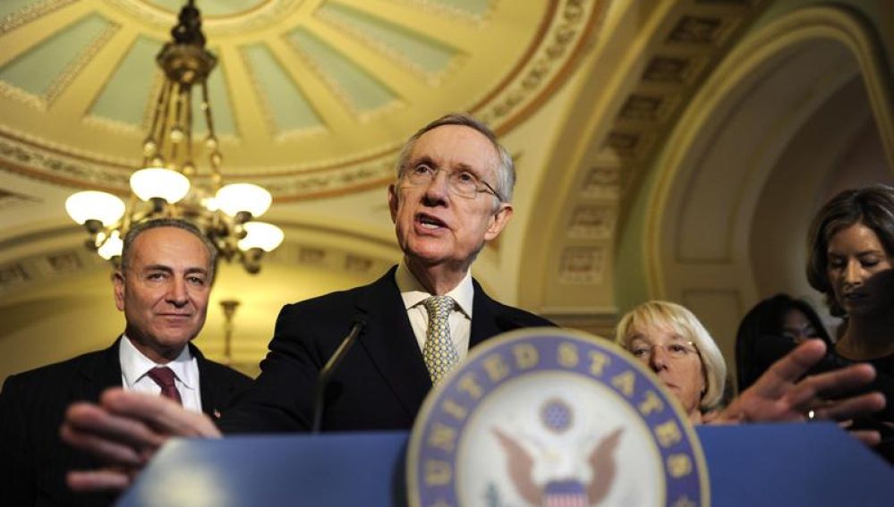 Harry Reid, líder de la mayoría demócrata en el Senado