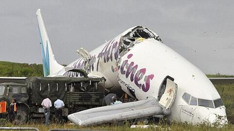 Avi&oacute;n estrellado en Guyana