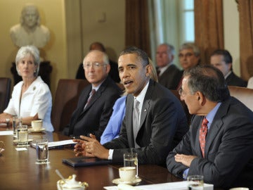 Barack Obama preside la reunión del gabinete de la Casa Blanca