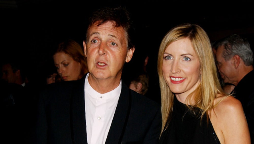 Paul McCartney junto a su ex esposa