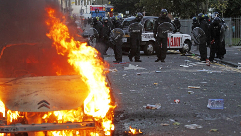 Vehículos incendiados