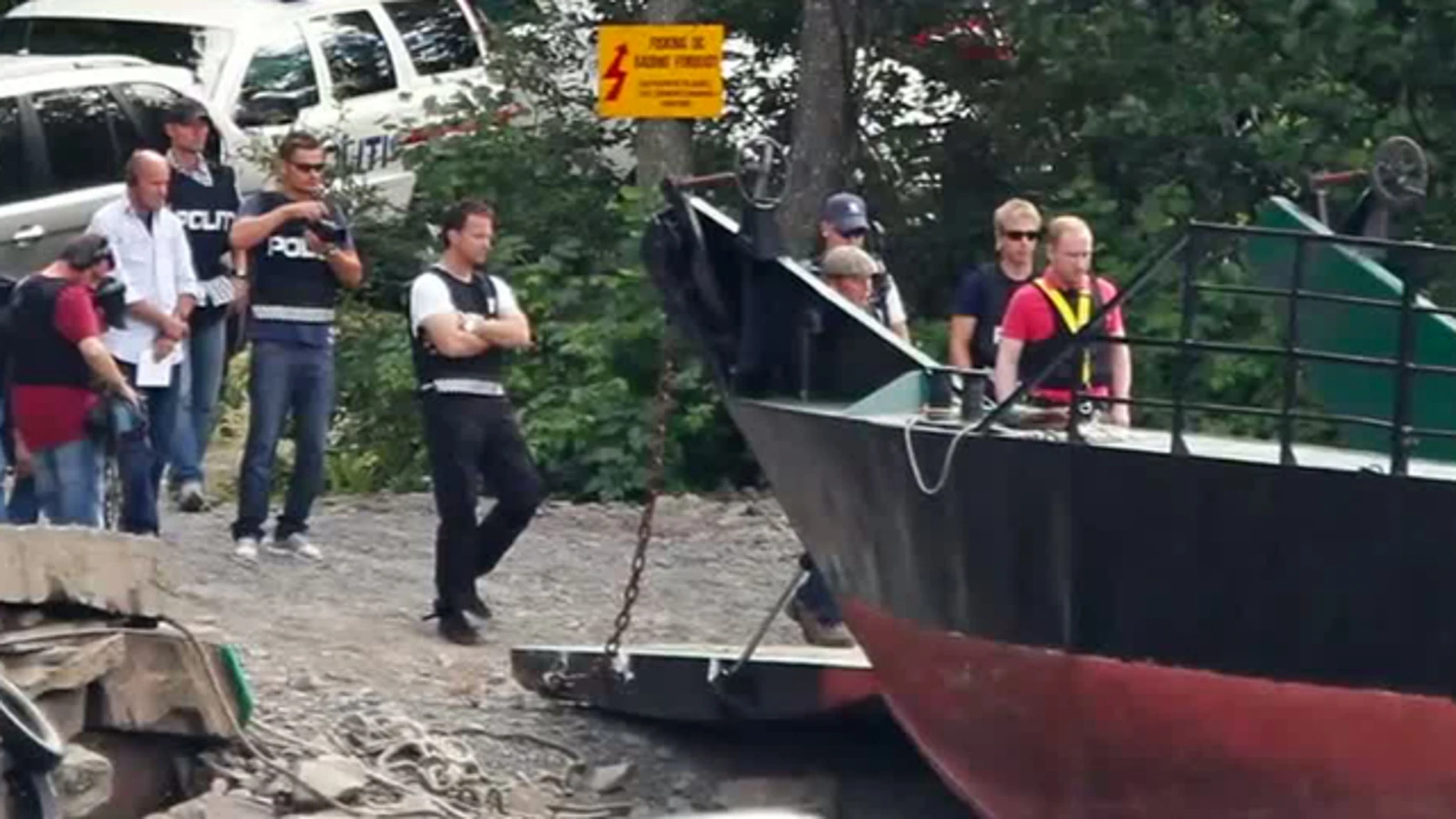 Breivik en la isla de Utoya Breivik en la isla de Utoya