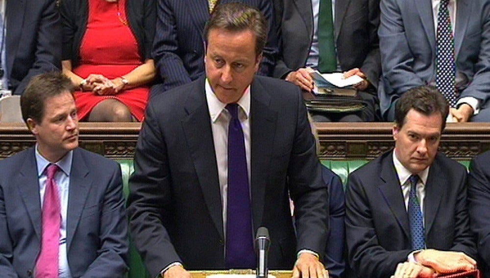 David Cameron se dirige al Parlamento británico 