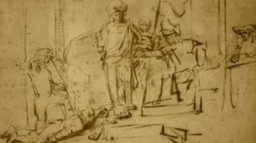 Dibujo 'El juicio', de Rembrandt