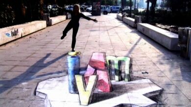 Arte urbano en tres dimensiones