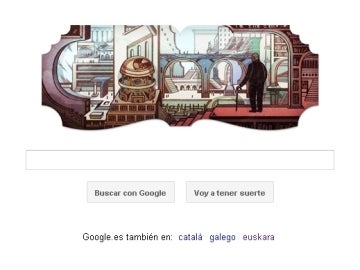 Doodle en homenaje a Borges