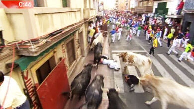 El primer encierro de Sanse se salda con un herido por asta de toro