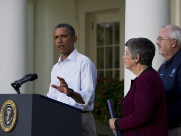 Barack Obama en una de sus comparecencias Barack Obama en una de sus comparecencias