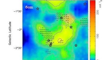Mapa del campo magnético de la Vía Láctea