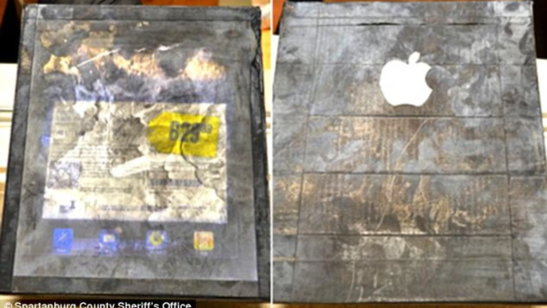 El falso iPad estaba pintado con mucho detalle, pero la tecnología de la madera... es limitada. El falso iPad estaba pintado con mucho detalle, pero la tecnología de la madera... es limitada.