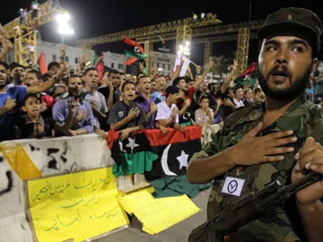 Libia ya celebra el fin del régimen de Gadafi Libia ya celebra el fin del régimen de Gadafi