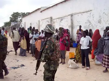 Imagen de un soldado de la Misión de la Unión Africana en Somalia Imagen de un soldado de la Misión de la Unión Africana en Somalia