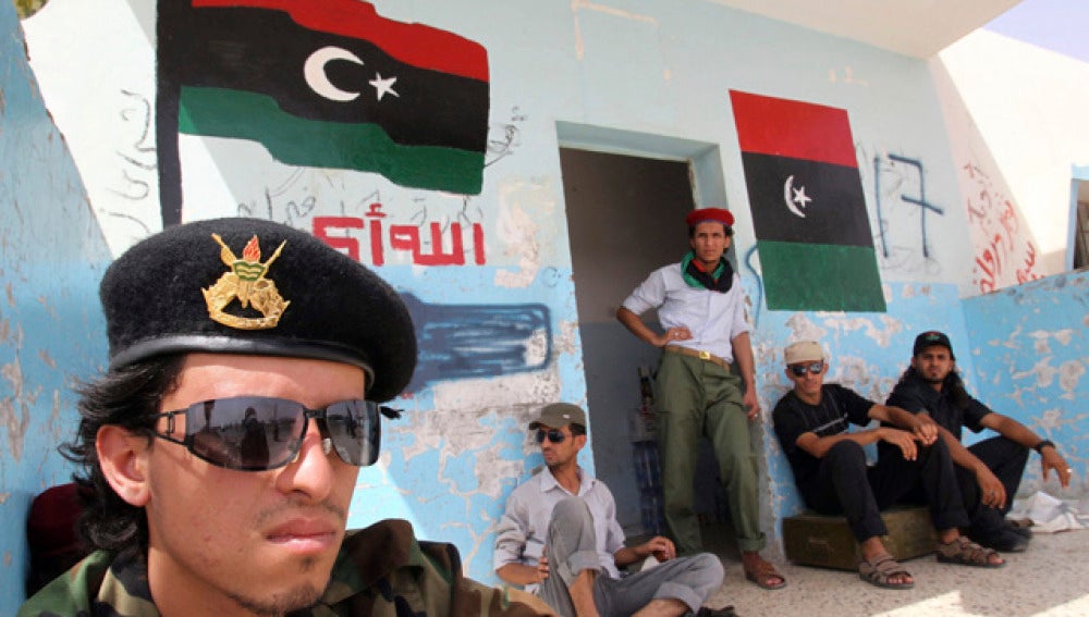Rebeldes libios antes de entrar a Bani Walid