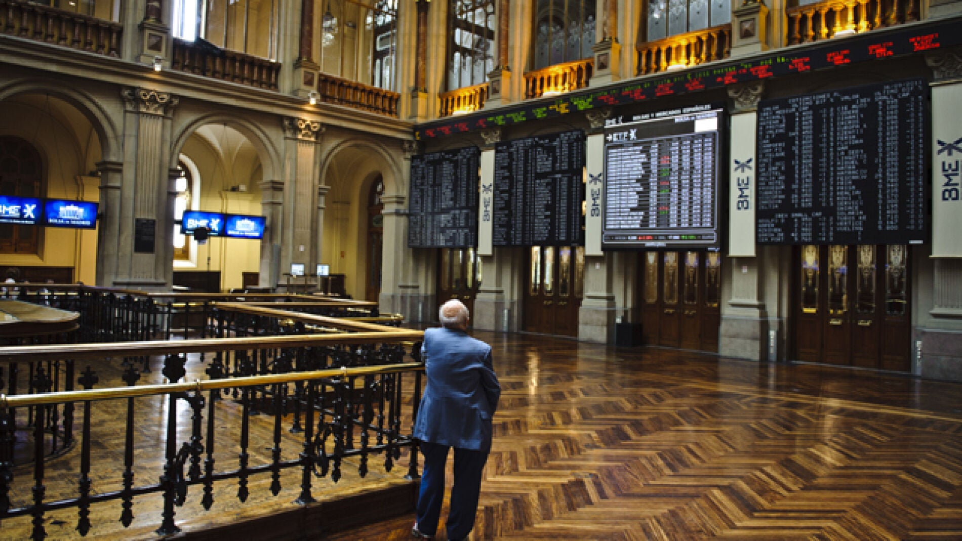 Interior de la Bolsa de Madrid