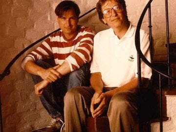 Steve Jobs y Bill Gates, entre la amistad y la rivalidad.