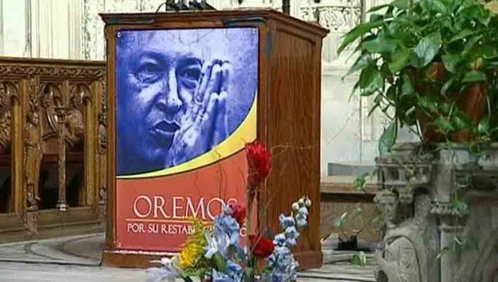 Misa ofrecida por la salud del presidente venezolano, Hugo Chávez