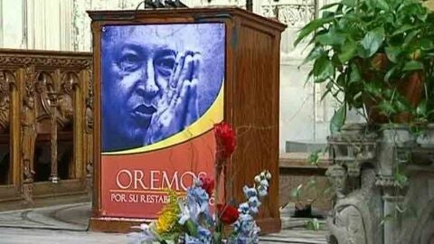 Misa ofrecida por la salud del presidente venezolano, Hugo Ch&aacute;vez