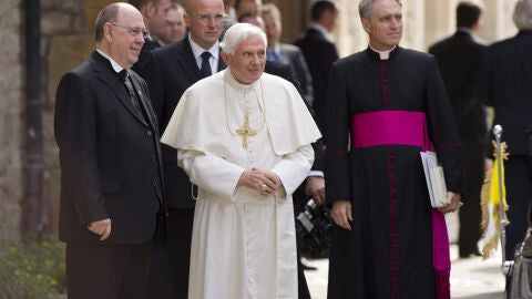 Benedicto XVI durante su visita a Alemania