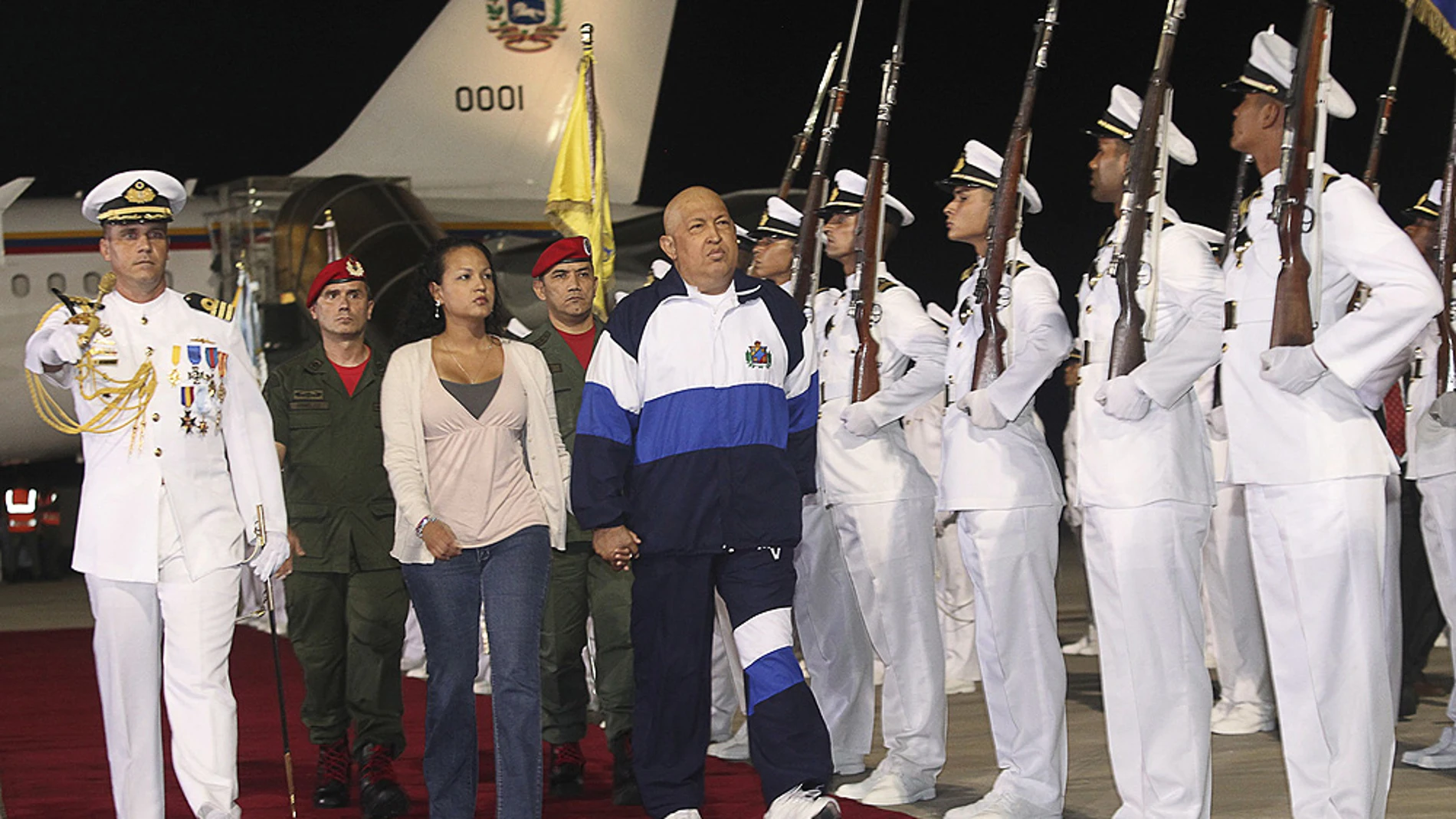 Hugo Chávez a su regreso a Caracas Hugo Chávez a su regreso a Caracas