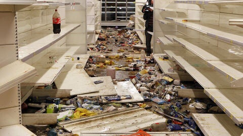 Supermercado arrasado en el apag&oacute;n