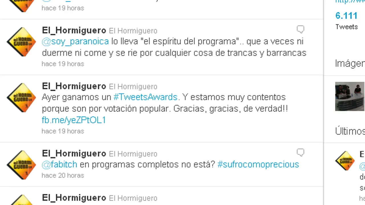 Ganadores de un Tweets Awards