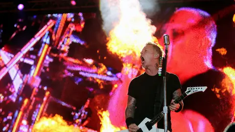 El vocalista de la banda de rock Metallica, James Hetfield El vocalista de la banda de rock Metallica, James Hetfield
