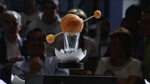  Bu&ntilde;uelo con hongos, huevo y jam&oacute;n lo mejor del concurso de las tapas de Madrid 