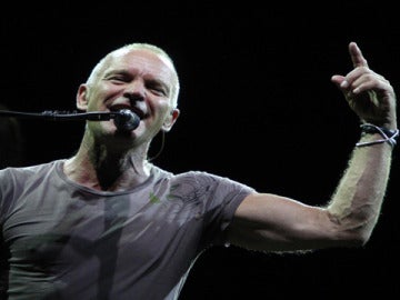 El cantante Sting durante un concierto.