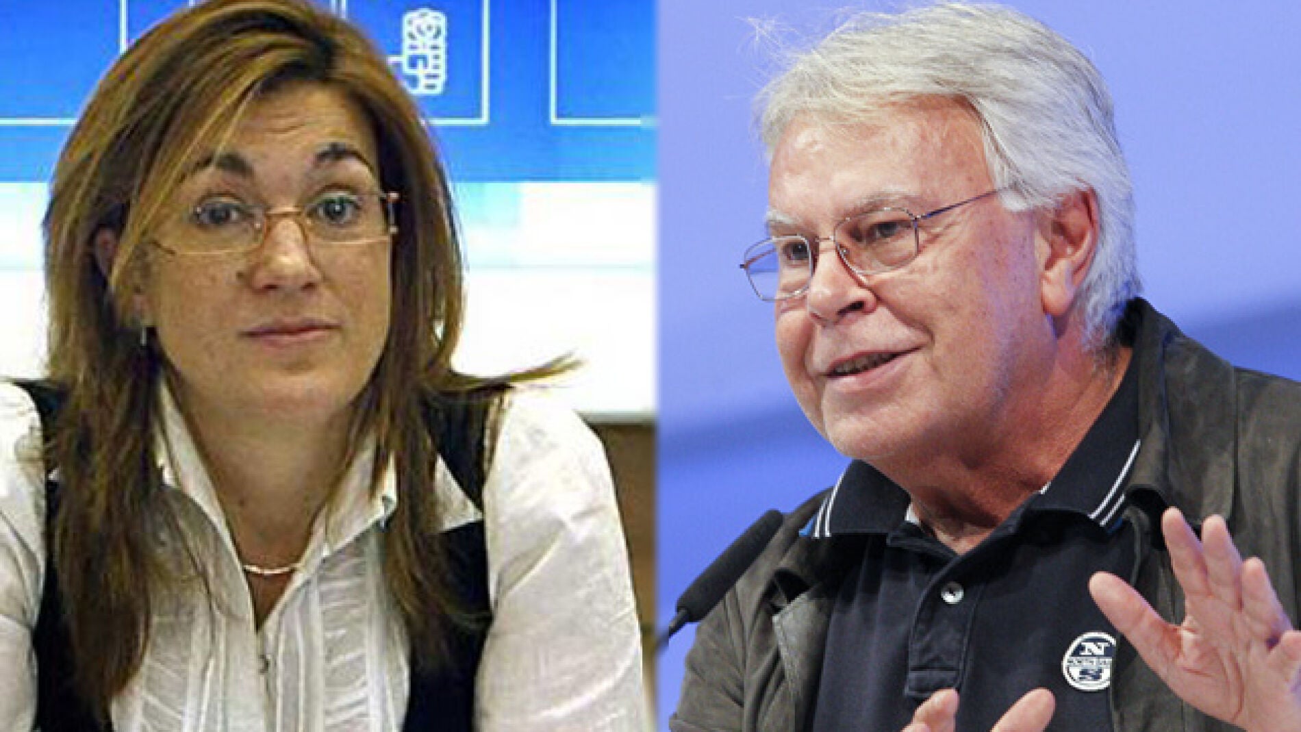 Soraya Rodríguez y Felipe González