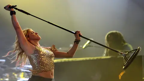 Shakira se entrega al concierto del Rock in Rio. Shakira se entrega al concierto del Rock in Rio.