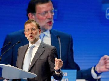 El presidente nacional del PP, Mariano Rajoy