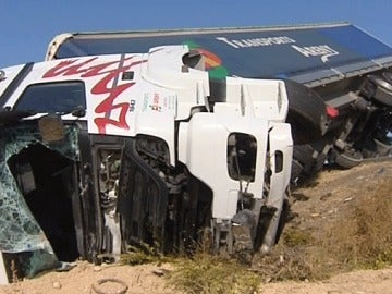 Accidente de camión en Huesca