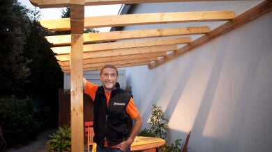 Pérgola de madera para exteriores