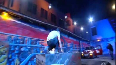 Bustamante hace parkour