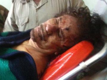 El cuerpo de Gadafi