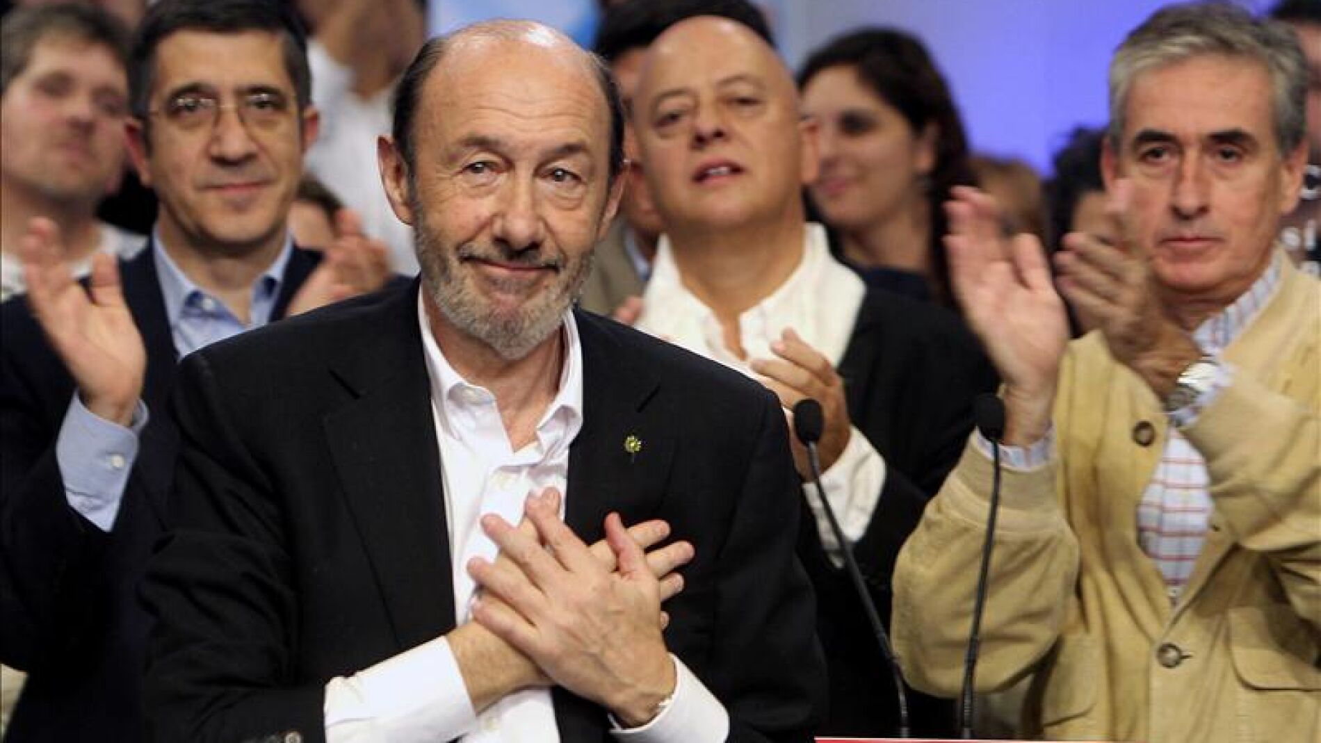 El candidato del PSOE a la Presidencia del Gobierno, Alfredo P&eacute;rez Rubalcaba