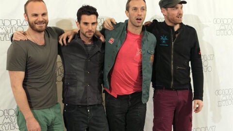 Coldplay posa ante la prensa