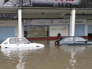 Inundaciones en Vigo por la borrasca Nils