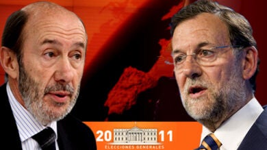 Retrato de Mariano Rajoy y Alfredo Pérez Rubalcaba