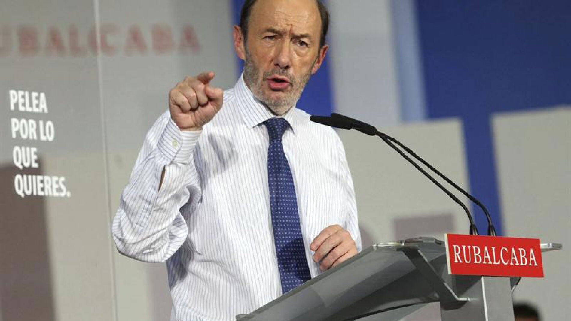 Alfredo Pérez Rubalcaba, en un mitin