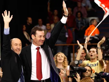 Rubalcaba junto a Tomás Gómez Rubalcaba junto a Tomás Gómez