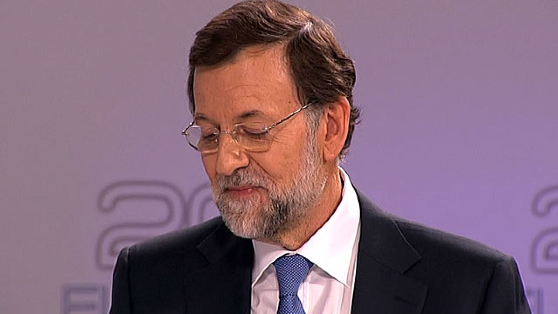 Rajoy, durante el debate electoral