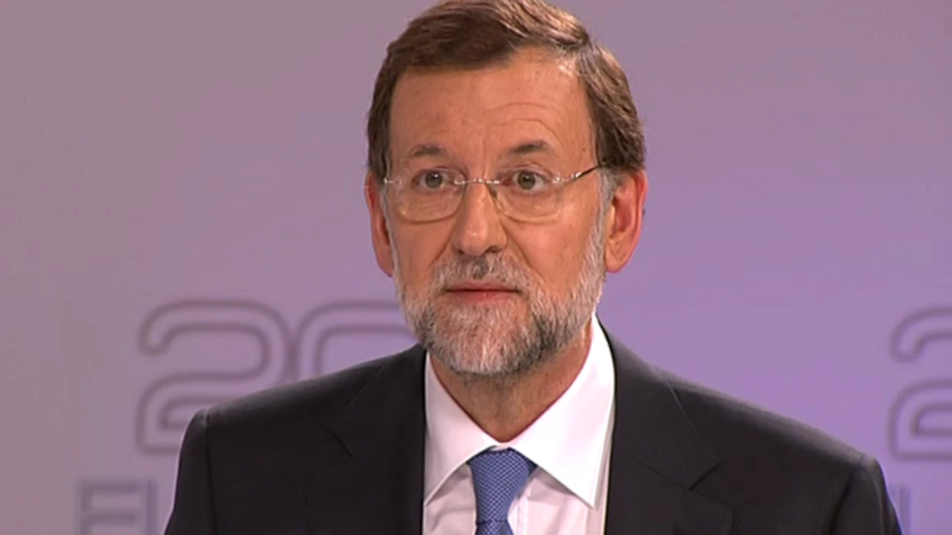 Rajoy durante el debate electoral.