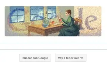 Doodle en homenaje a Marie Curie Doodle en homenaje a Marie Curie
