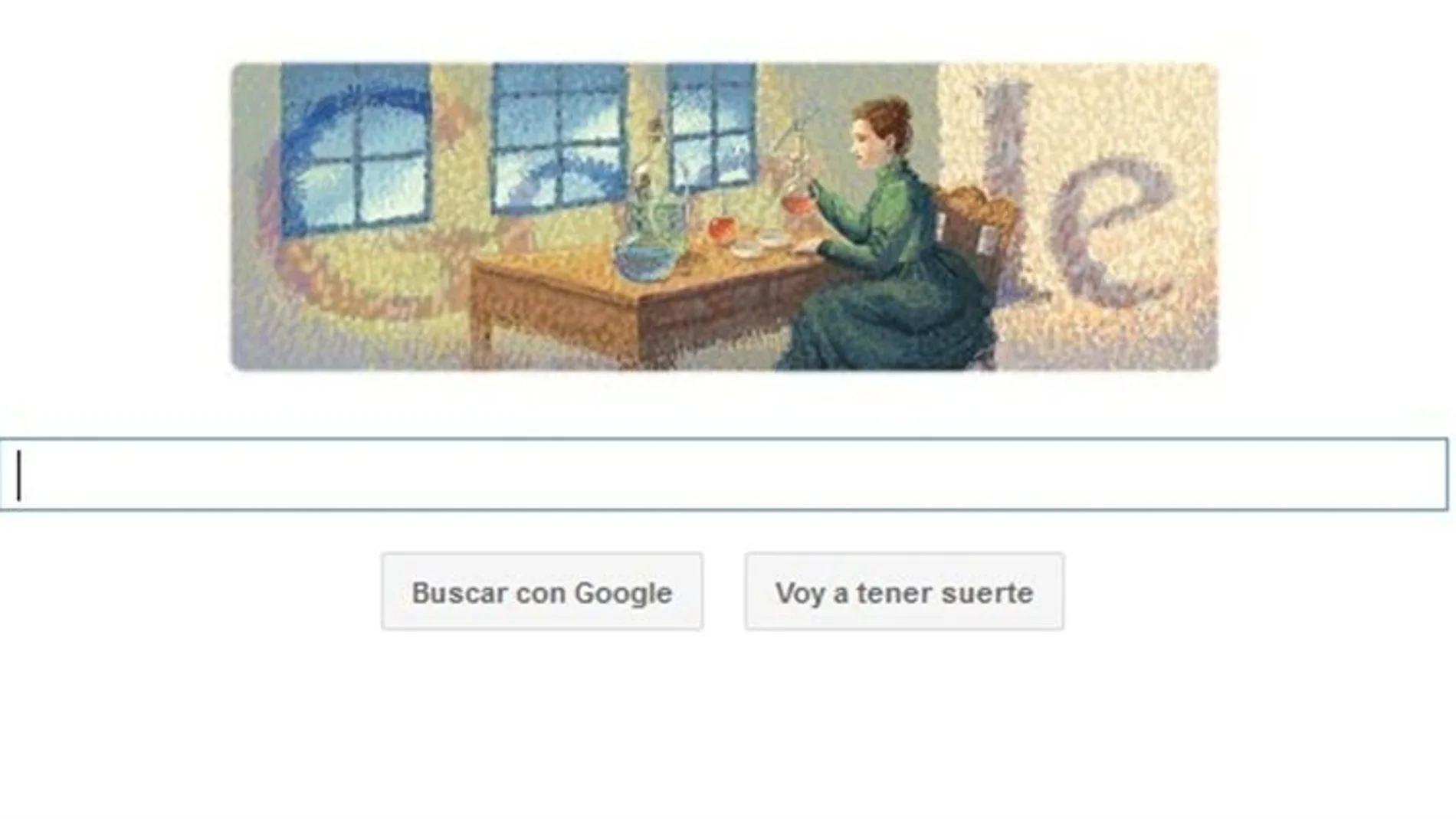 Doodle en homenaje a Marie Curie Doodle en homenaje a Marie Curie